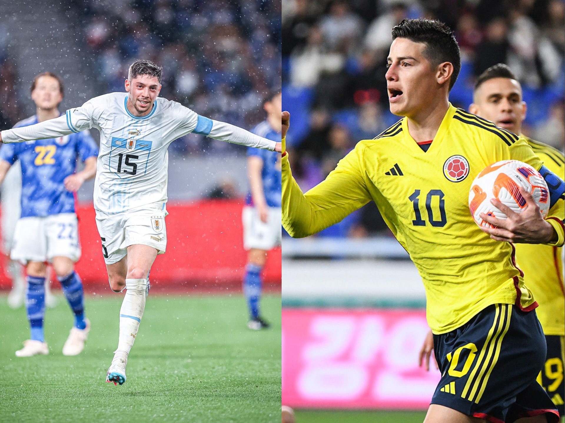 Uruguay y Colombia sobreviven sus primeras pruebas en Asia — 